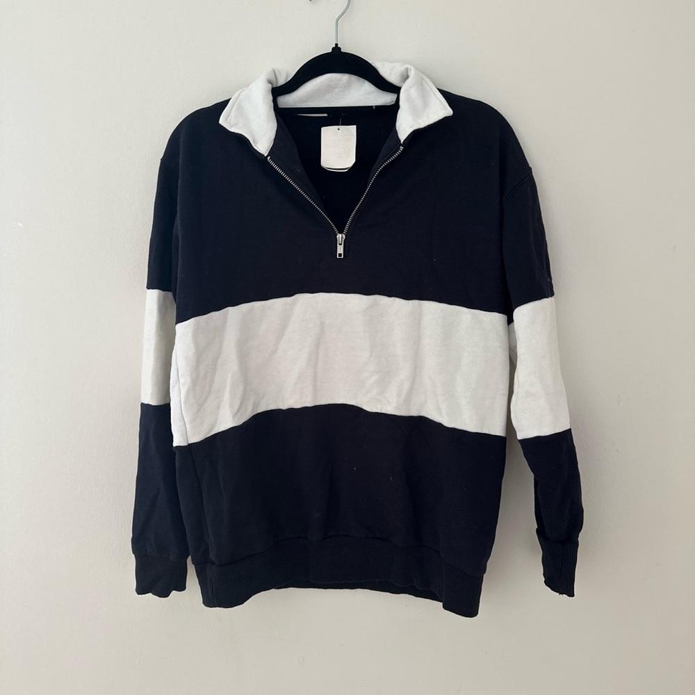 J. Galt Rugby Stripe Quarter-Zip Sweatshirt One-Size